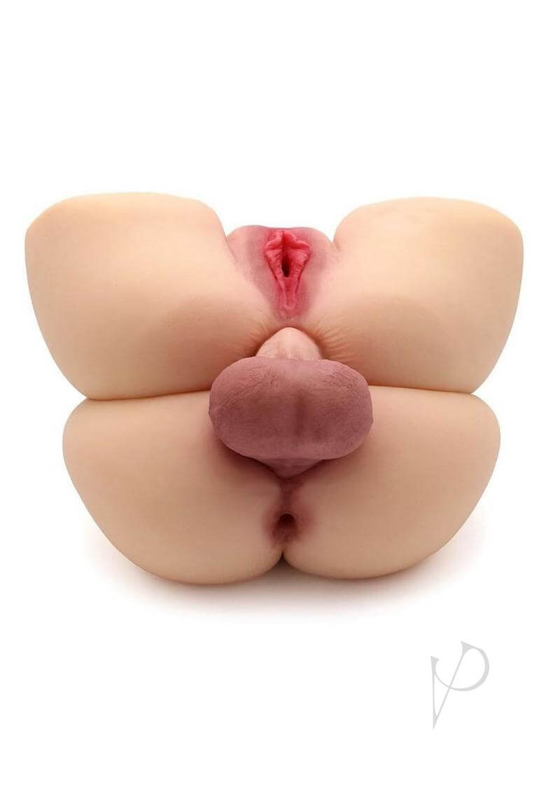 Kiotos Masturbator Penis in Ass and Pussy Vanilla with lifelike features and dual openings.