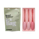Doc Johnson Kegel Trainer Set In A Bag 3-Piece Silicone with three weighted kegel balls for pelvic floor training.