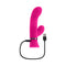 Pink Next Wave Dual Vibrator with curved, wavy grooves and USB charger, offering 10 vibrating speeds for custom pleasure.