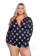 Playboy Slumber Bunny Romper 1 XL 2 XL by Roma Costume featuring a playful design and flattering fit.
