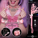 Master Series Kawaii Bondage Set Pink with pink cuffs, collar, leash, and playful design details.
