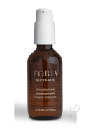 Foria Hydrating Vulva Moisturizer with Organic Botanicals 1.7 oz in a brown glass bottle with a white pump.
