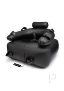 WhipSmart Inflatable Bondage Chair Black with six restraints and a detachable vibrating dildo for adventurous couples.