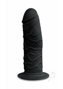 WhipSmart Inflatable Vibrating Love Seat with Remote Black featuring a realistic black dildo design.