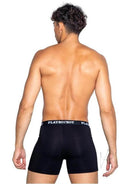 Playboy Mens Tuxedo Classic Boxer XLarge Black shown from the back, showcasing the stylish waistband and fit.