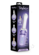Temptasia Violet Vixen Thrusting Dildo Vibrator Purple packaging showcasing features and modes.