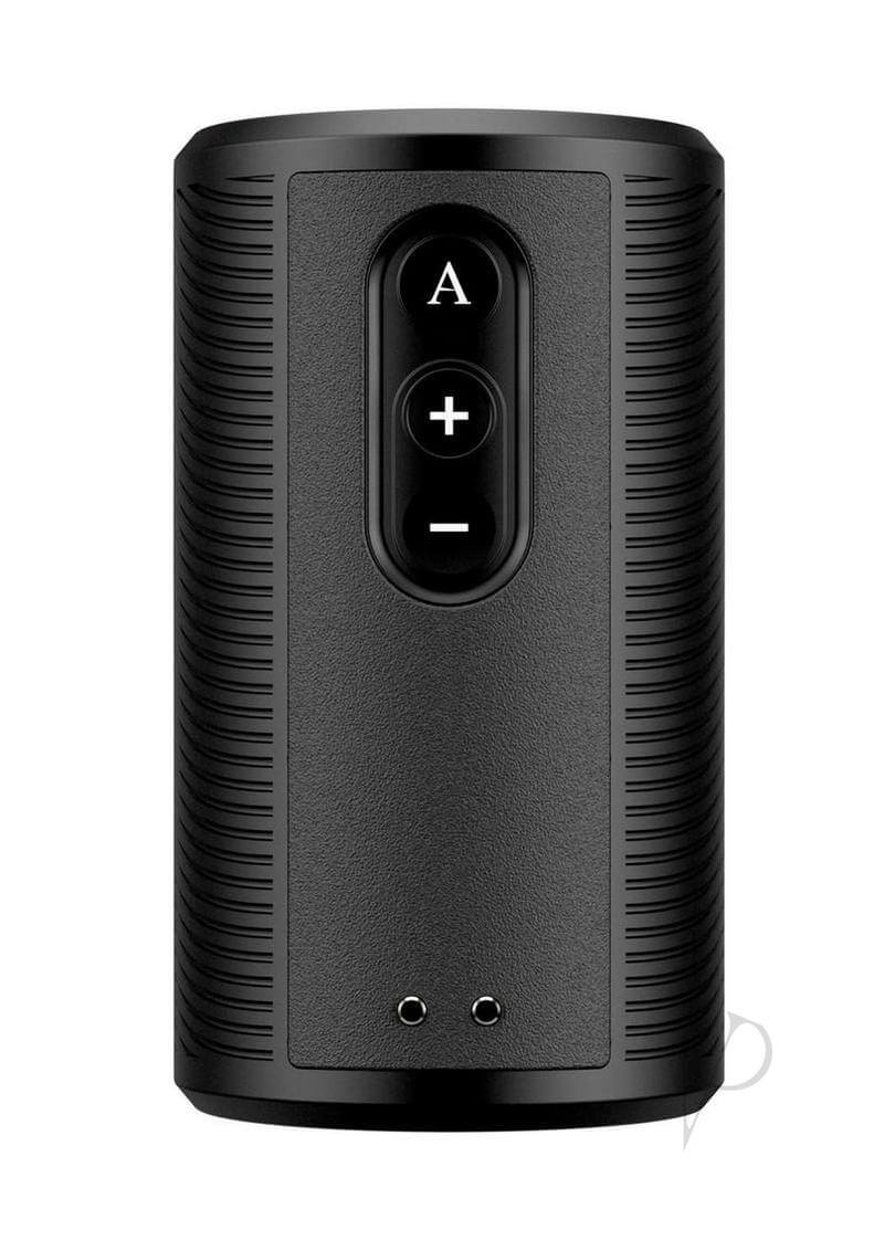 Arcwave Zing Vibrating Stroker Dual Motor Masturbator Black, featuring controls and a sleek design.