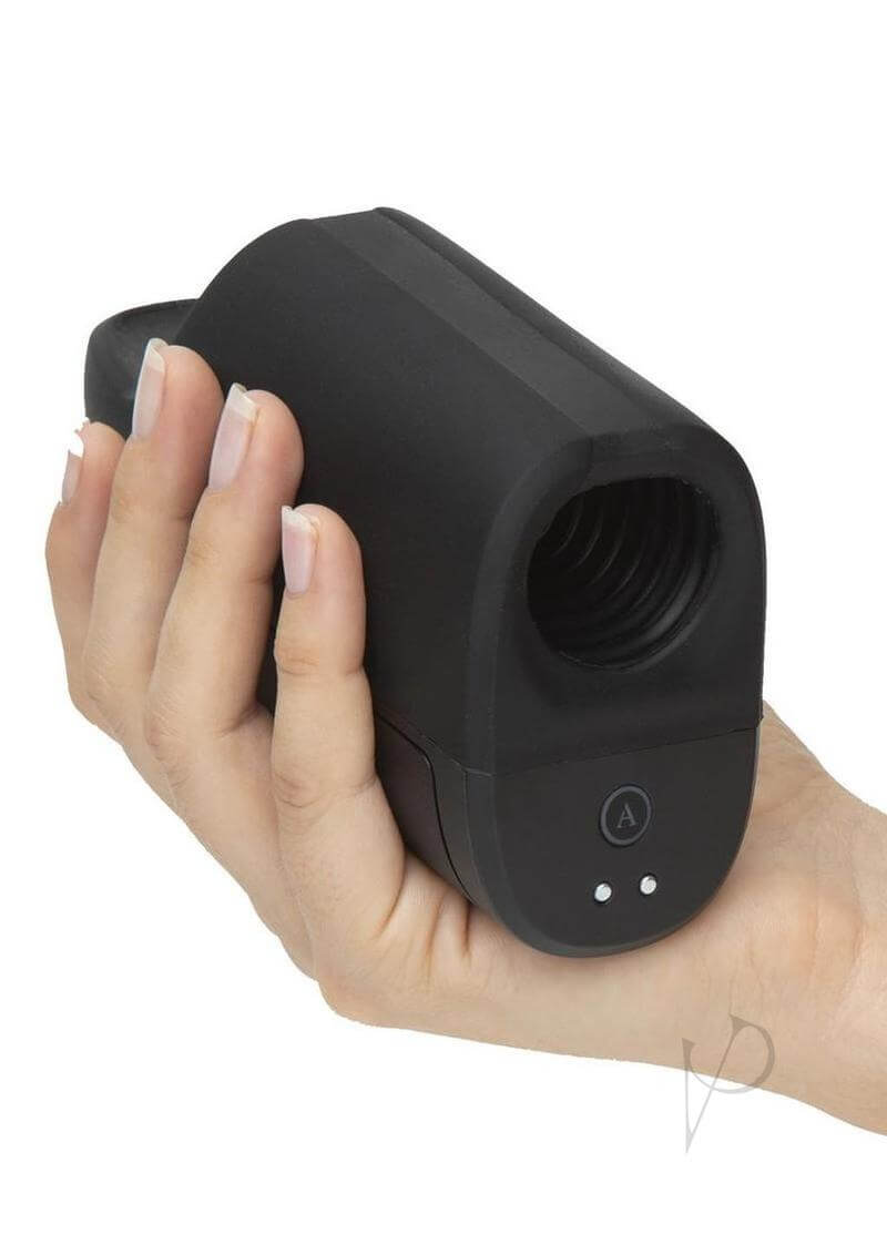 Arcwave Ion 2 Orgasmic Suction Stroker with Pleasure Air held in hand for easy use.