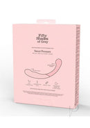 Fifty Shades of Grey Sweet Pressure Silicone and Metal Dildo packaging showcasing its elegant design and features.
