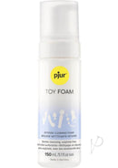 Pjur Toy Cleaning Foam 150 ml bottle for gentle, effective cleaning of sex toys, safe for various materials.