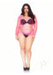 Spandex Long Sleeve Net Shirt 1x2x Pnk-1