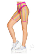 Ombre Rainbow Woven Net Biker Short Os-2