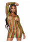 Rasta Net Lng Sleeve Mini Dress Os Multi-0
