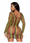 Rasta Net Lng Sleeve Mini Dress Os Multi-1