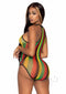 Rasta Net Snap Racer Back Suit Os Blk-1