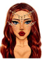 Star Sign Face Jewels Sticker Gld-1