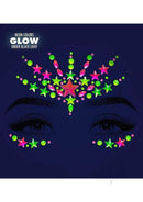 Vibe Neon Face Jewel Sticker Glitter 2pk-1