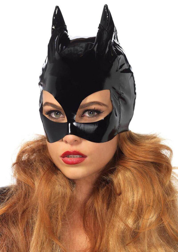Vinyl Cat Woman Mask Black-0