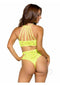 Crochet Halter Strap Thong 2pc Sm/md Ylw-1