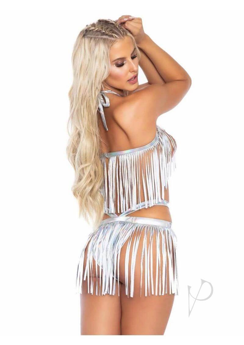 Fringe Halter And Bikini Md/lg Slv 2pc-1