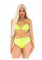 Opaque Cage Bra Brazil Brief Os Ylw 2pc-0