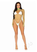 Fence Net Snap Crotch Sleeve Suit Os Grn-3