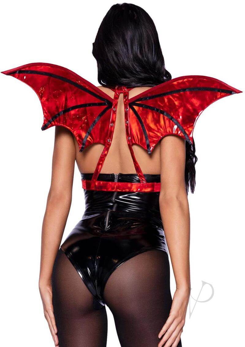 Iridescent Devil Wing Harness Os Red-1