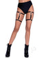 Dual Strap Stud Thighhigh Garter Blk Os-3