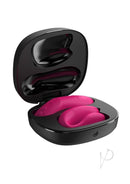 We Vibe Chorus Pro Couples Vibrator with Remote Control Pink in a sleek black case showcasing its design.