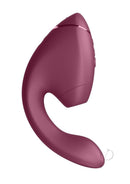 Womanizer Next Duo G-Spot and Clitoral Stimulator Dark Pink side view with ergonomic design.