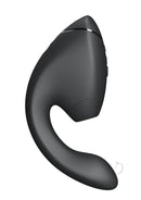 Womanizer Next Duo Dual G-Spot and Clitoral Stimulator Black side view image showcasing its sleek design.