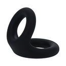 Tantus Uplift C-ring Cock And Ball Sling Onyx silicone dual-ring accessory for enhanced support.