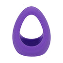Tantus Stirrup C-ring Cock And Ball Sling Lilac, purple silicone cock and ball ring designed for comfort and support.