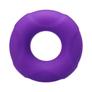 Tantus Buoy Small Silicone Cock Ring Lilac, a soft and stretchy silicone ring for enhanced firmness and comfort.