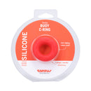 Tantus Buoy C-Ring Small Crimson - soft, stretchy silicone ring for larger, harder erections.