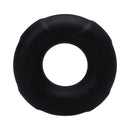 Tantus Buoy Medium Silicone Cock Ring Onyx, soft and stretchy black silicone ring for enhanced pleasure.