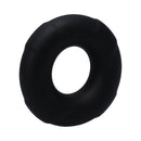 Tantus Buoy Medium Silicone Cock Ring Onyx, soft stretchy black silicone cock ring designed for comfort and performance.