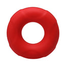 Tantus Buoy C-ring Medium Crimson, a soft, stretchy silicone ring designed for enhanced control and performance.
