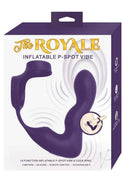 The Royale Inflatable P-Spot Prostate Stimulator Purple packaging showcasing its features and design.