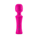 FemmeFunn Ultra Wand Mini Textured Silicone Vibrator Pink showing a compact design in vibrant pink color.