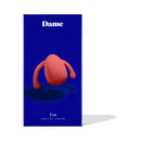 Dame Eva Couples Vibrator Papaya packaging featuring a red hands-free vibrator design.