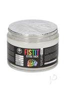 Fist It Extra Thick Rainbow Water Based Lubricant 500ml in a clear jar with colorful label design.