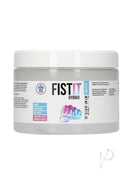 Fist It Hybrid Glide Lubricant 500ml 16.9 Oz in a clear jar with label