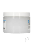Fist It Hybrid Glide Lubricant 500ml 16.9 Oz in a clear container with white lid, showcasing its gel texture.