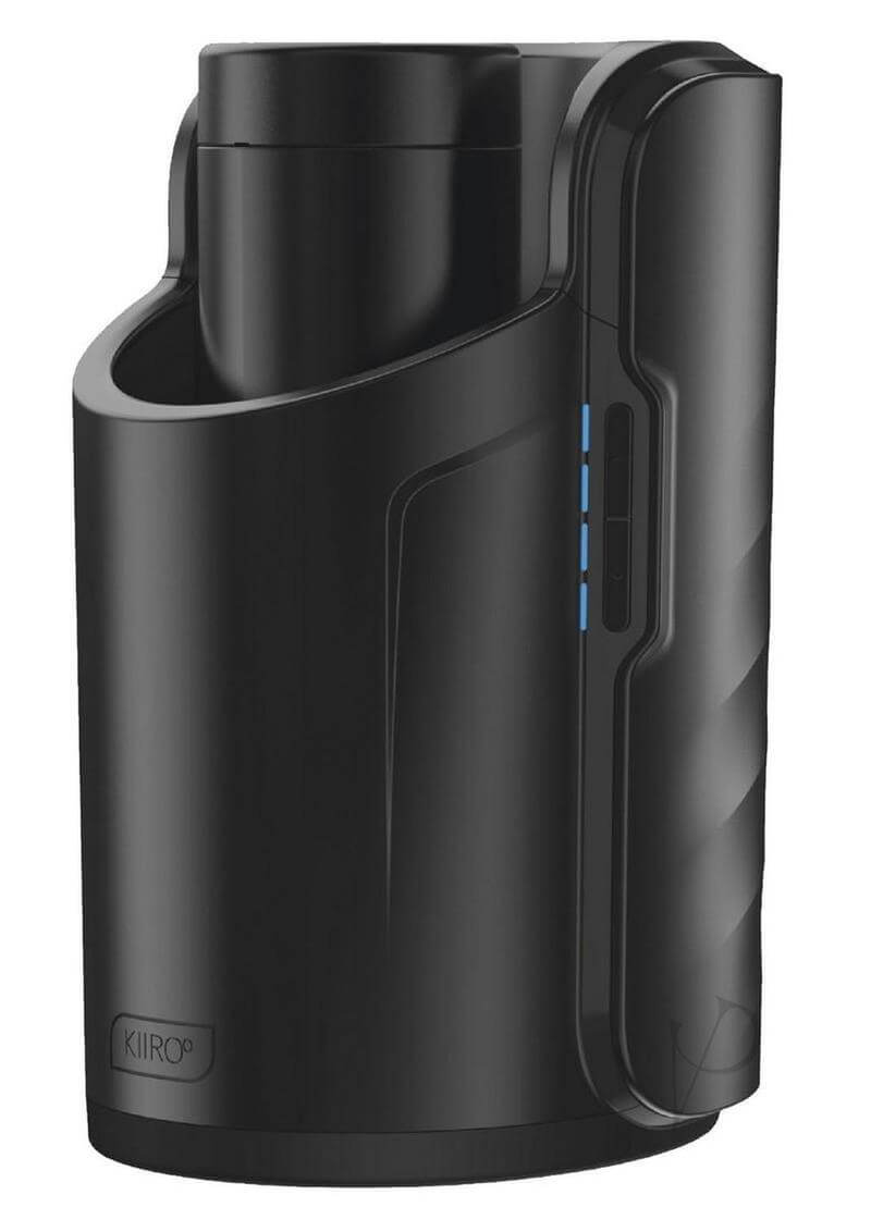 Kiiroo Keon Combo Set Interactive WiFi Masturbator with Feelstroker in sleek black design for enhanced pleasure.