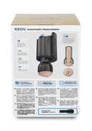 Kiiroo Keon Combo Set Interactive WiFi Masturbator packaging showing features and specifications.