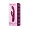 FemmeFunn Balai Swaying Motion Dual Stimulation Vibrator Fuchsia packaging display with product features and design.