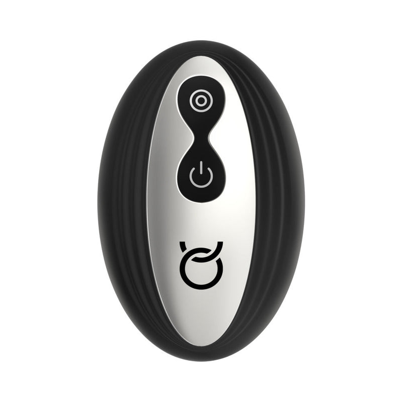 Forto Thumper Remote Controlled Thumping Anal Vibrator Black control panel with buttons and sleek design.
