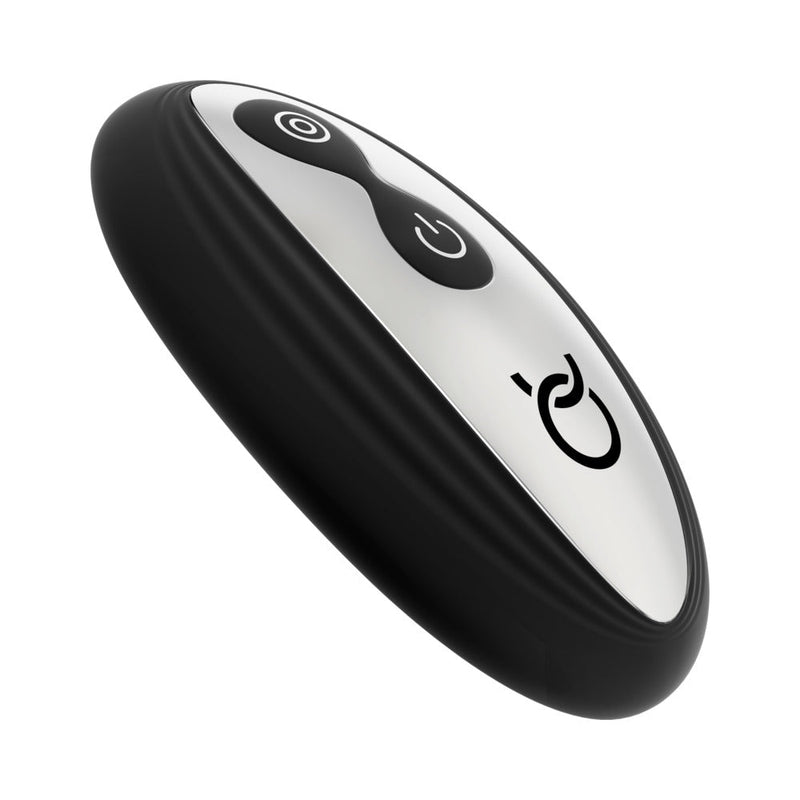 Forto Thumper Remote Controlled Thumping Anal Vibrator Black remote control with buttons for varied sensations