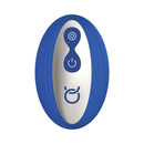 Forto Thumper Remote Controlled Thumping Anal Vibrator Blue remote control with buttons for vibration and thumping settings.